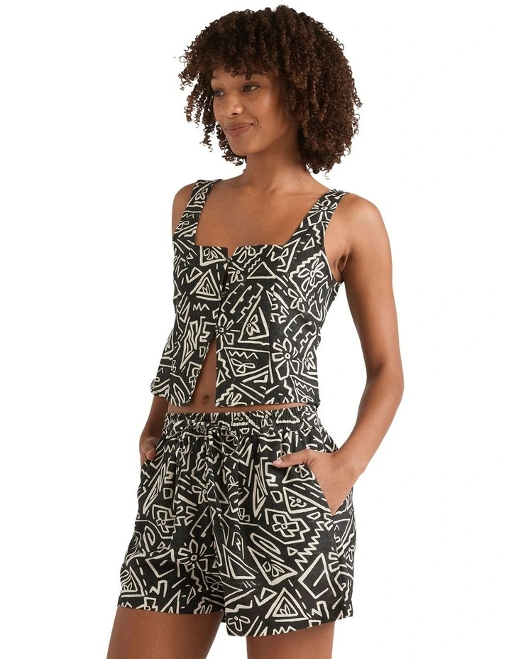 Feelin Free Tank Top in Black/White image 3