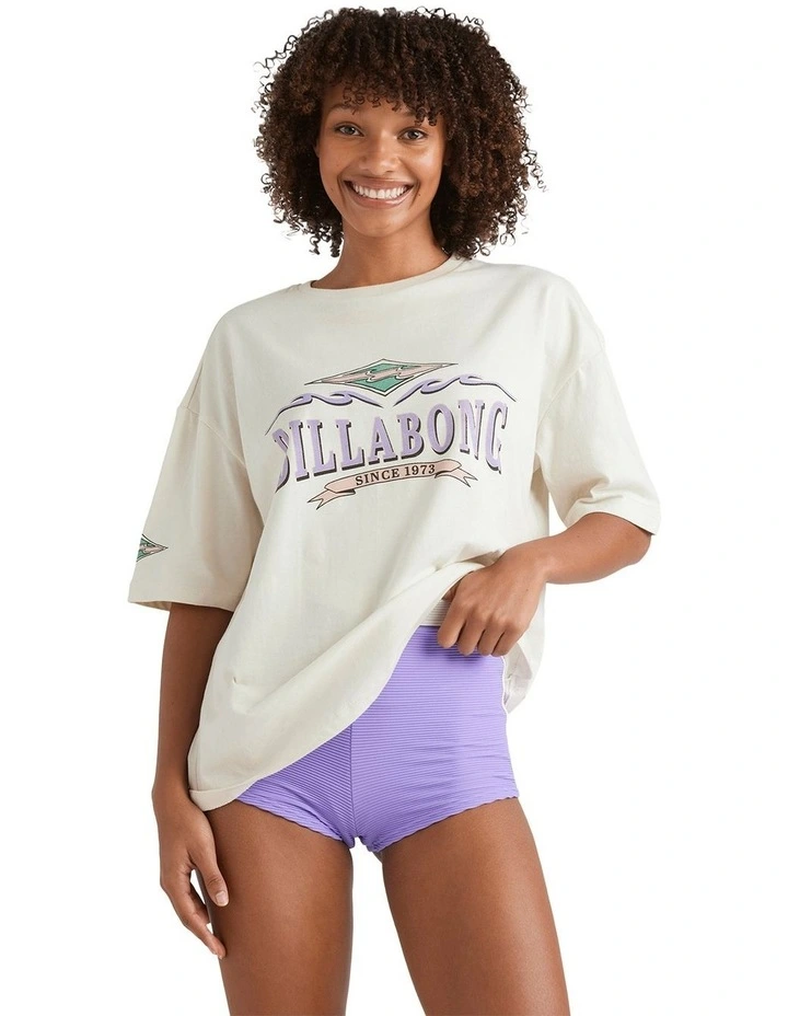 Wave Out Tee in Grey image 1