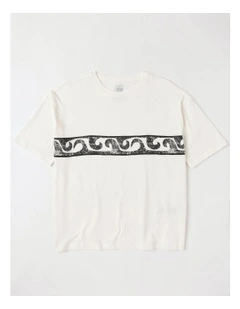Wave Fade Tee in White
