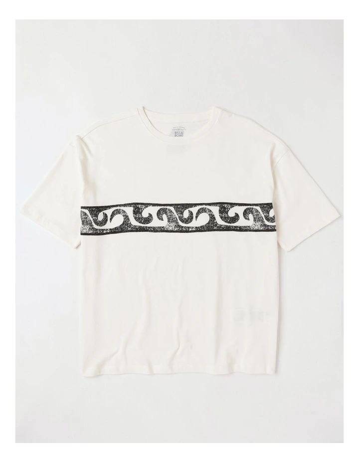 Wave Fade Tee in White image 1