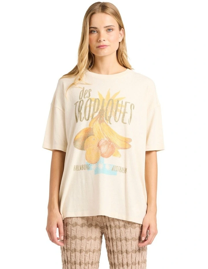 Freshest Things Oversized T-shirt in Whitecap image 1