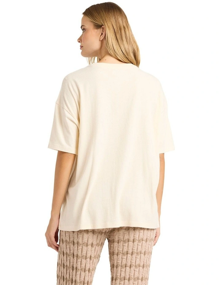 Freshest Things Oversized T-shirt in Whitecap image 2