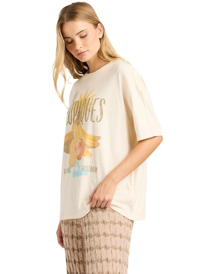 Freshest Things Oversized T-shirt in Whitecap image 3