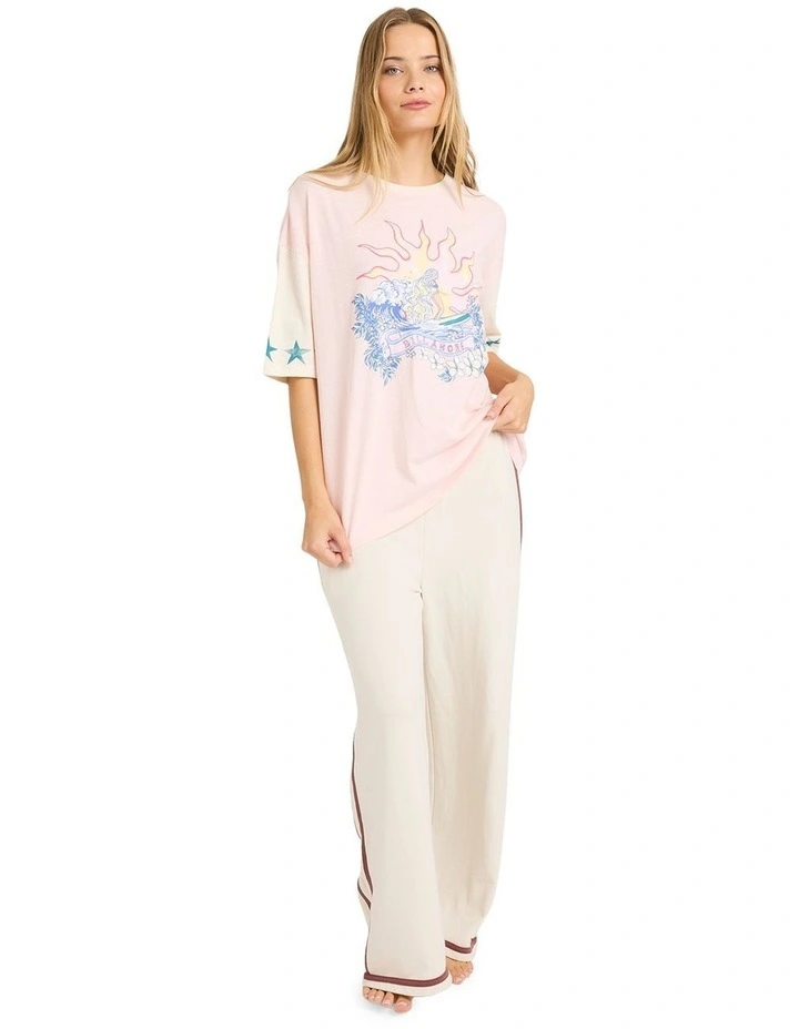Tropics Co Ringer T-shirt in Rose Water image 5