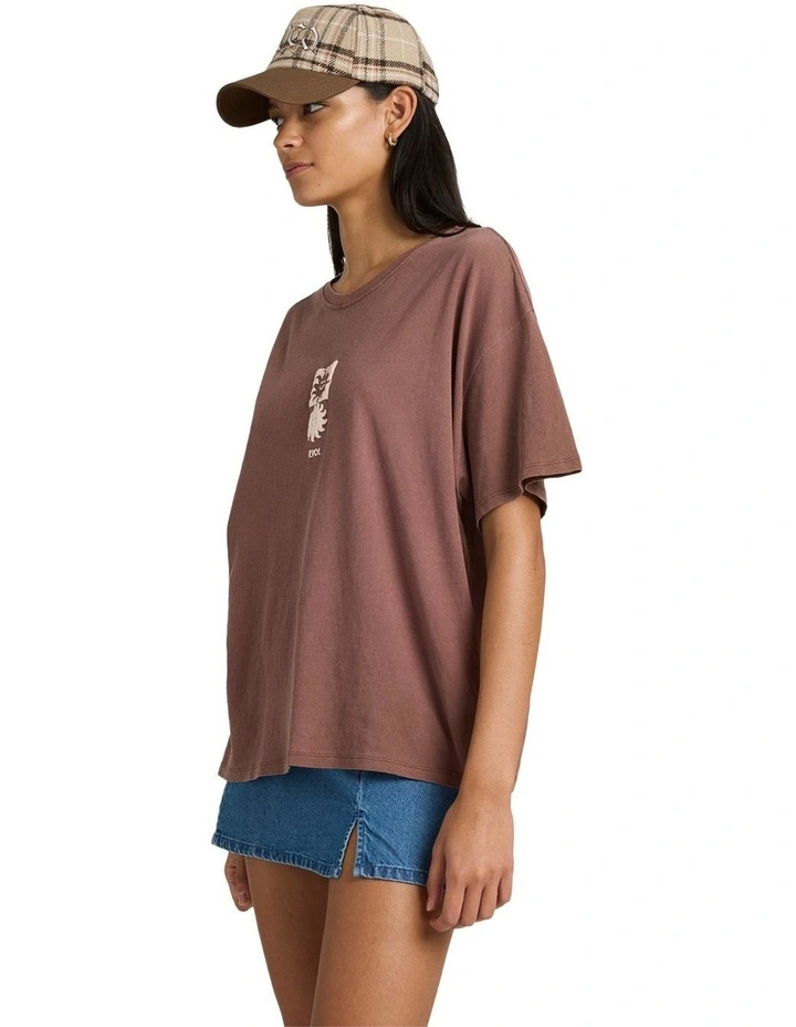 Move On BF T-shirt in Brown image 3