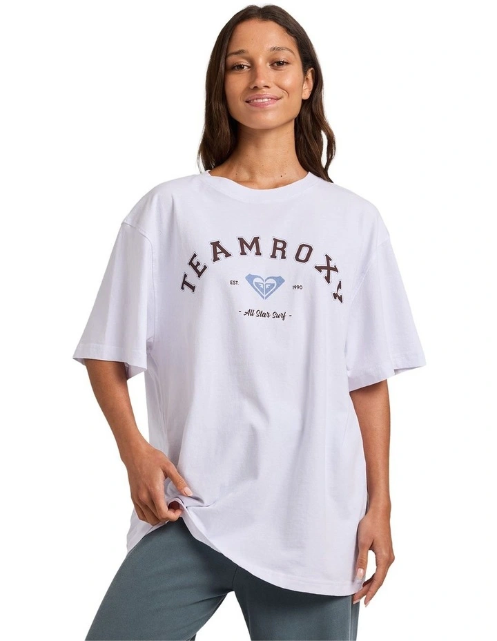 Dawn Days Oversized T-shirt in White image 1