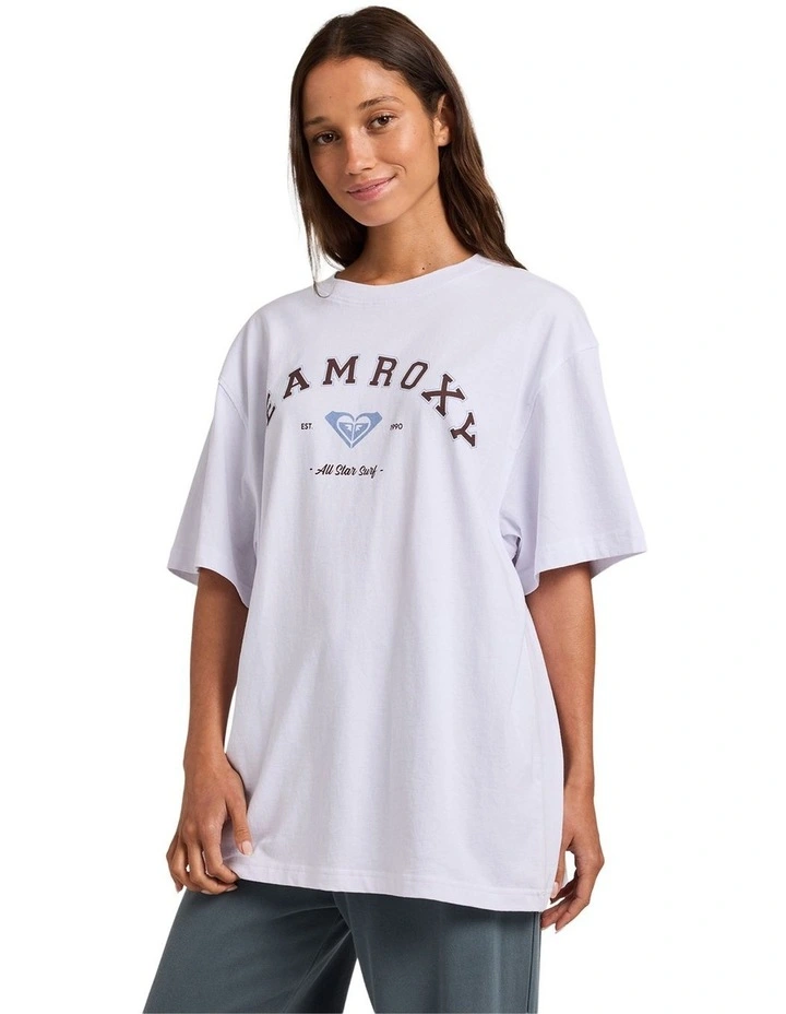 Dawn Days Oversized T-shirt in White image 3