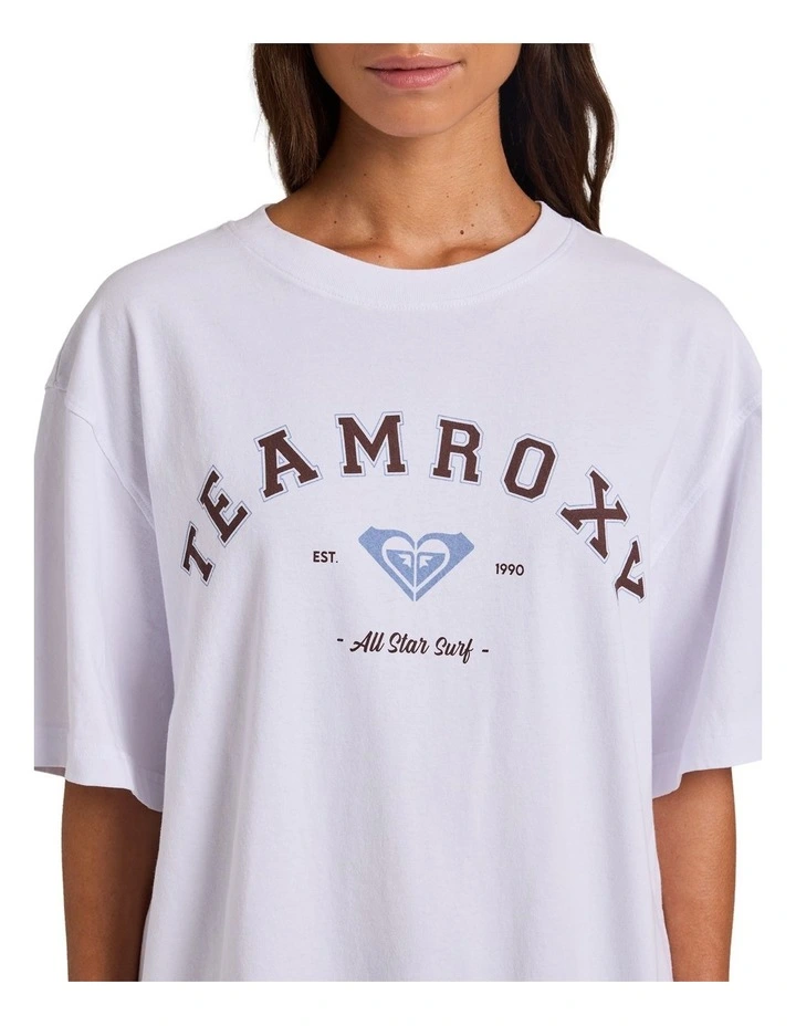 Dawn Days Oversized T-shirt in White image 4