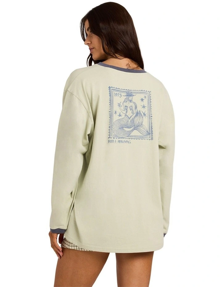 Cowgirl Long Sleeve T-Shirt in Smoke Green image 2