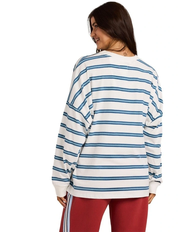 Original Tides Long Sleeve T-Shirt in Salt Crystal Stripe Print image 2