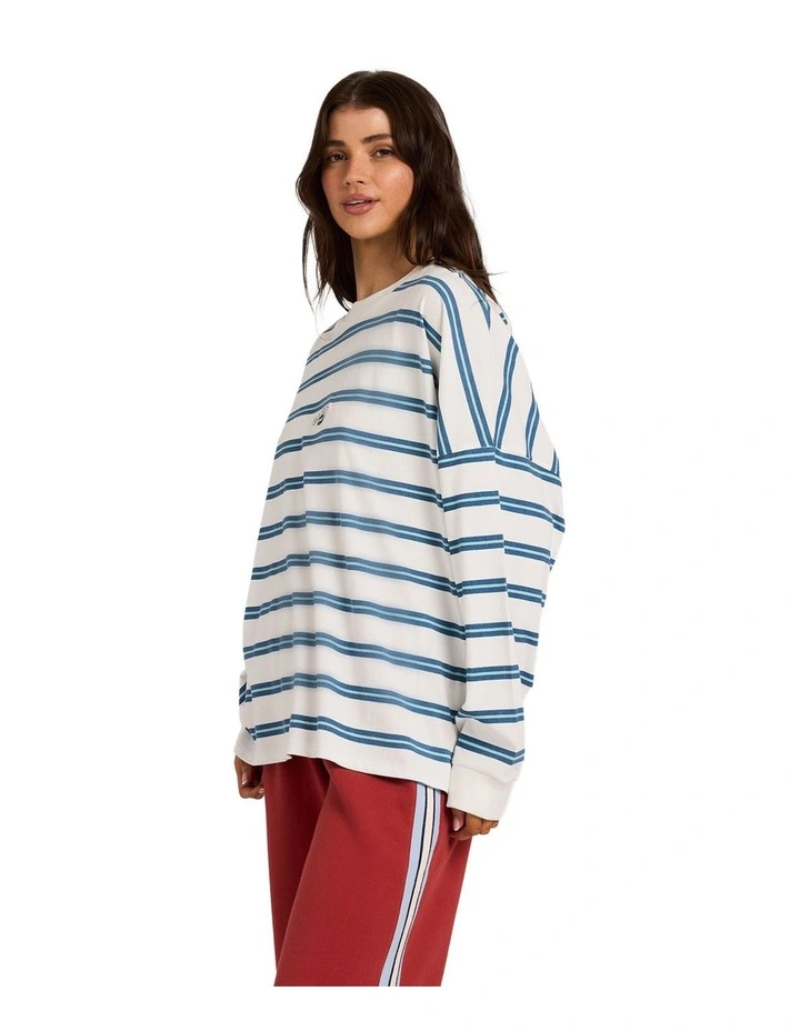 Original Tides Long Sleeve T-Shirt in Salt Crystal Stripe Print image 3