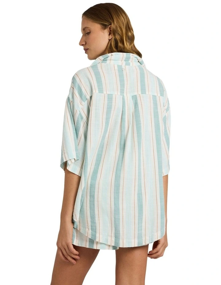 Bisous Short Sleeve Shirt in Blue image 2