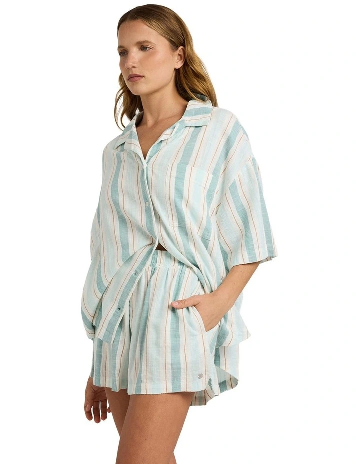 Bisous Short Sleeve Shirt in Blue image 3