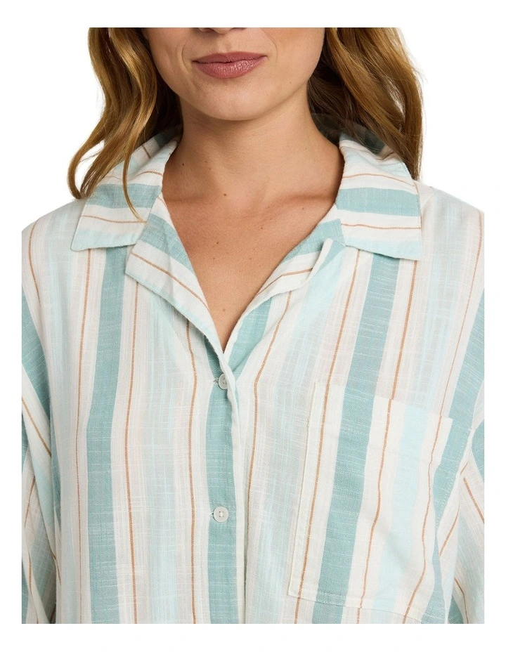 Bisous Short Sleeve Shirt in Blue image 4