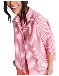 Beachy Short Sleeve Shirt in Pink