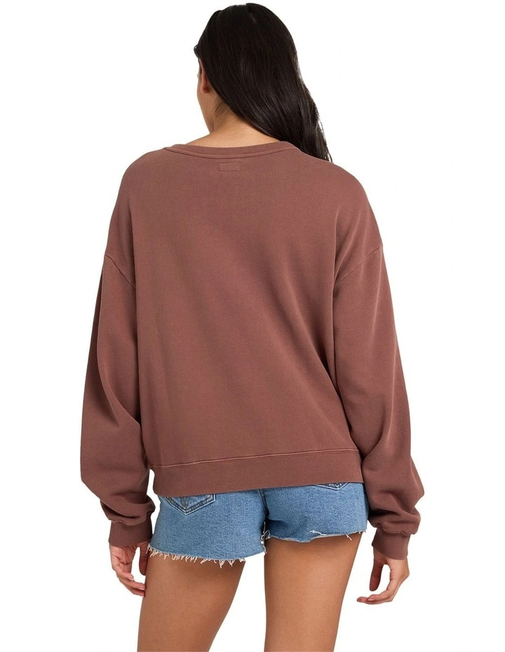 Pocket Crew Neck in Brown image 2