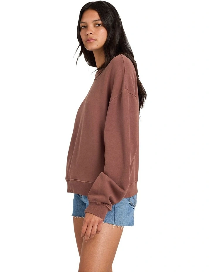 Pocket Crew Neck in Brown image 3