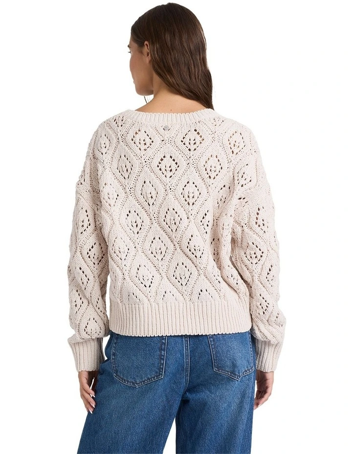 Welcome Back Crew Neck Sweatshirt in Beige image 2