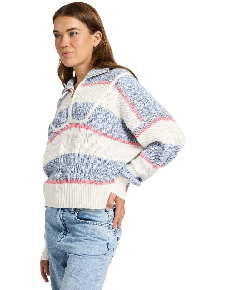 Carver Half Zip Cardigan in Multi image 3