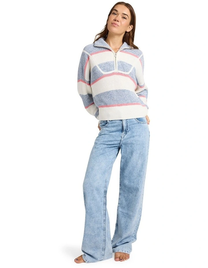 Carver Half Zip Cardigan in Multi image 5