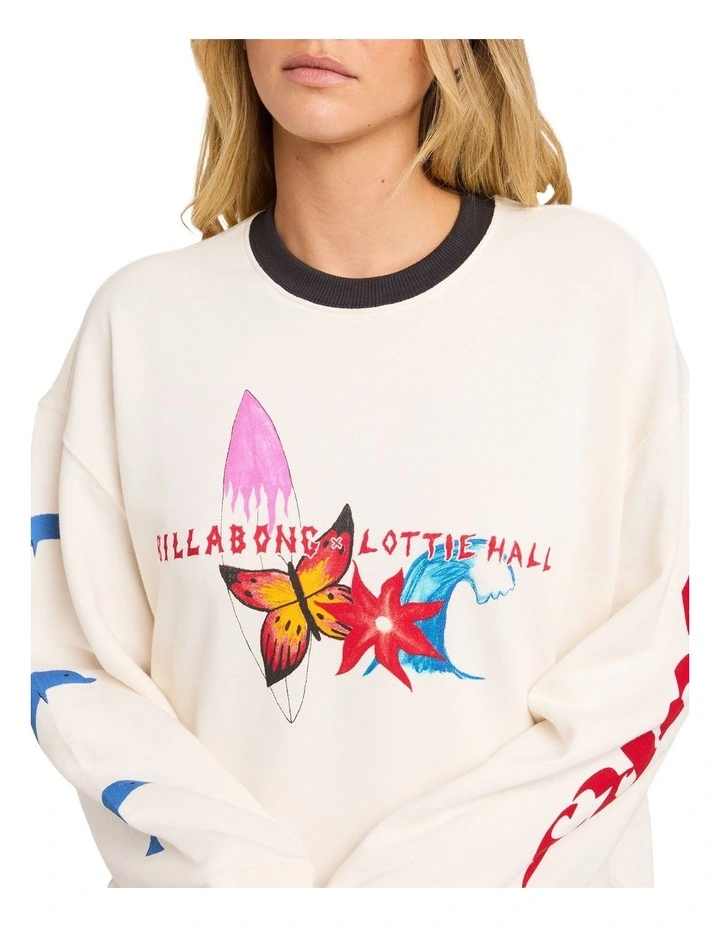 Lottie Hall Crew Neck T-shirt in Cream image 4