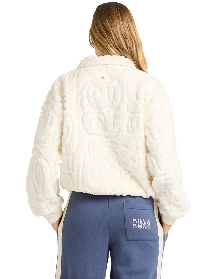 Le Love Half Zip Fleece Top in Salt Crystal image 2