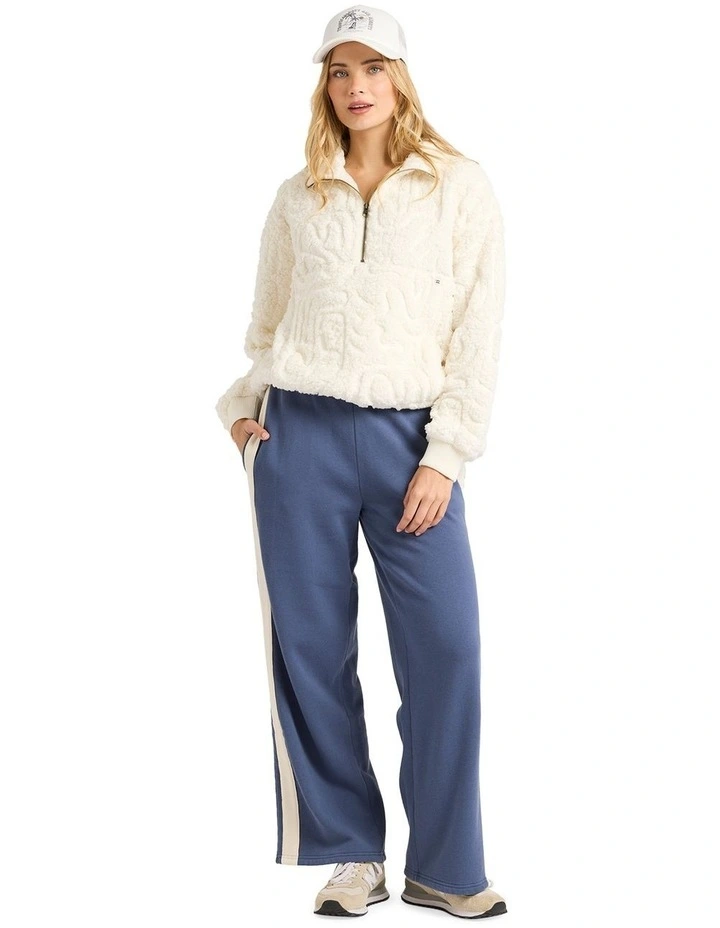 Le Love Half Zip Fleece Top in Salt Crystal image 5