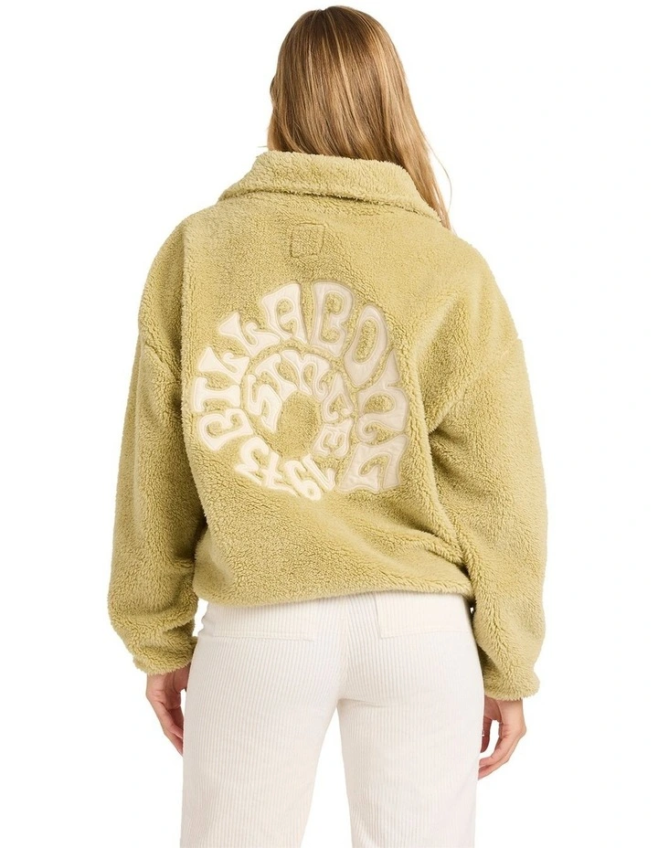 Groovin Half Zip Fleece Top in Coyote image 2