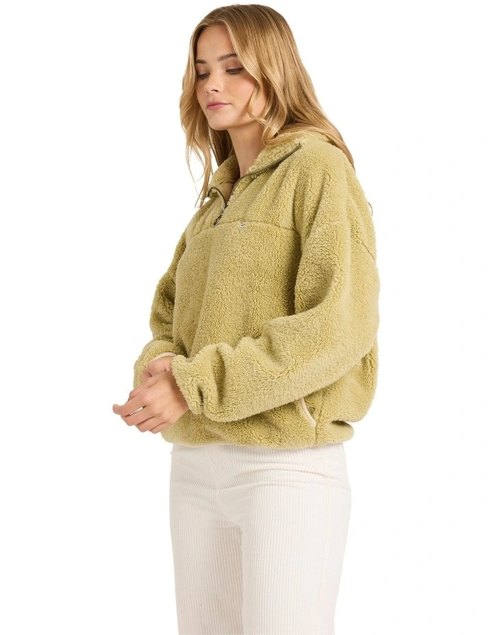 Groovin Half Zip Fleece Top in Coyote image 3