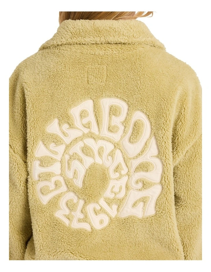 Groovin Half Zip Fleece Top in Coyote image 4