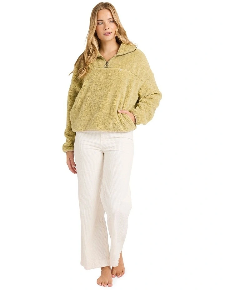 Groovin Half Zip Fleece Top in Coyote image 5