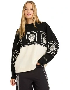 Sea Side Dreamer Sweater in Black Sands