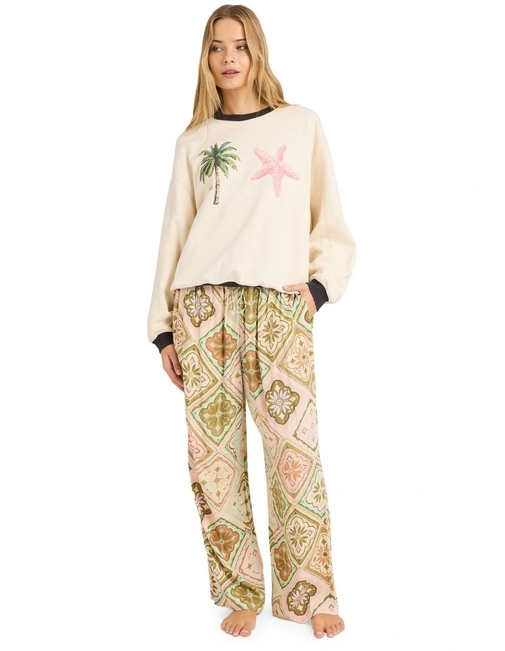 Fun Paradise Kendal Crewneck Sweetshirt in Whitecap image 5