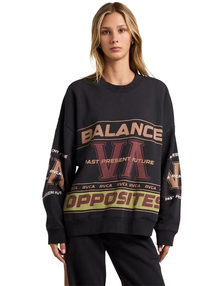 Puck It Pover Crew Neck in Washed Black image 1