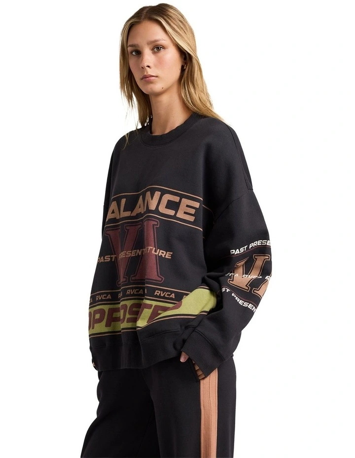 Puck It Pover Crew Neck in Washed Black image 3