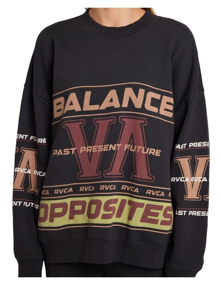 Puck It Pover Crew Neck in Washed Black image 4