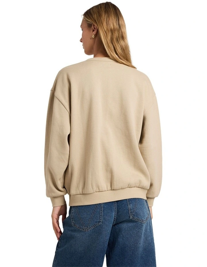 Bold Crew Neck Jumpers in Sand image 2