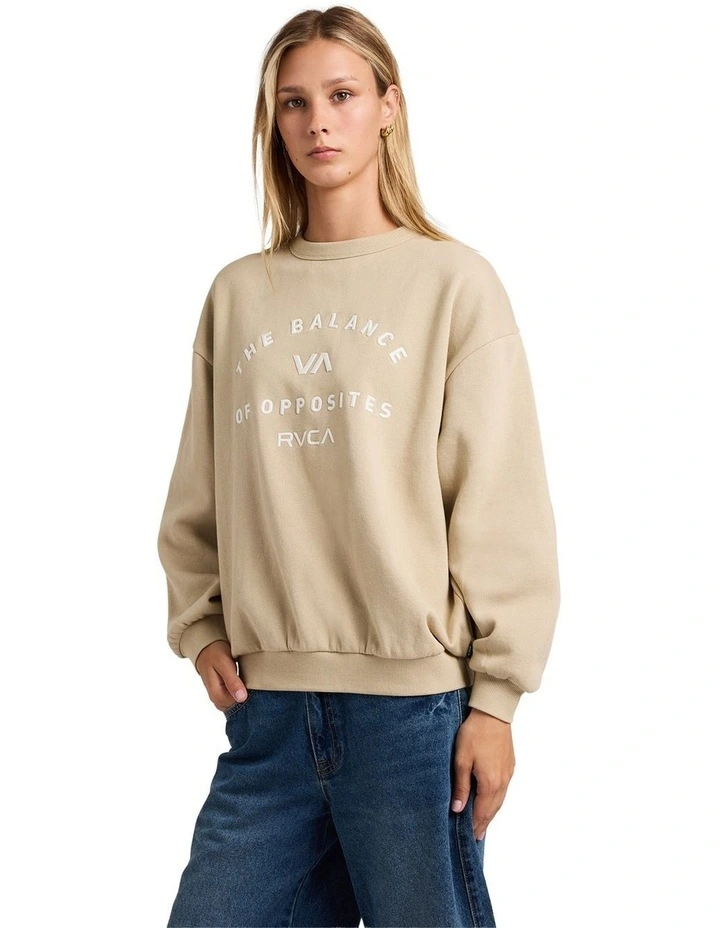 Bold Crew Neck Jumpers in Sand image 3