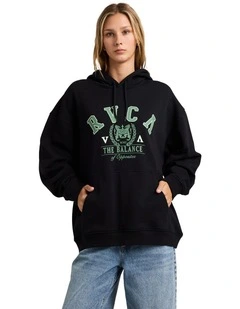 Baggie BF Pullover Hoodie in Washed Black