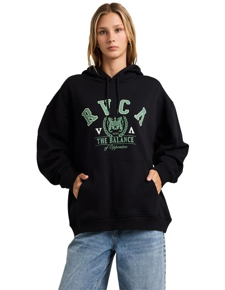 Baggie BF Pullover Hoodie in Washed Black image 1