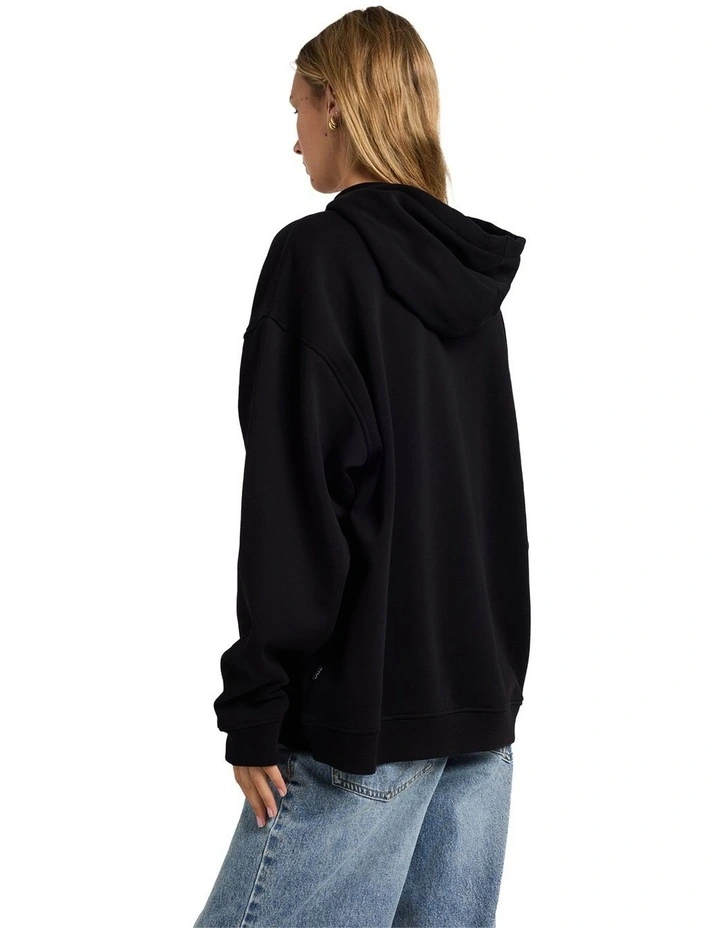 Baggie BF Pullover Hoodie in Washed Black image 2
