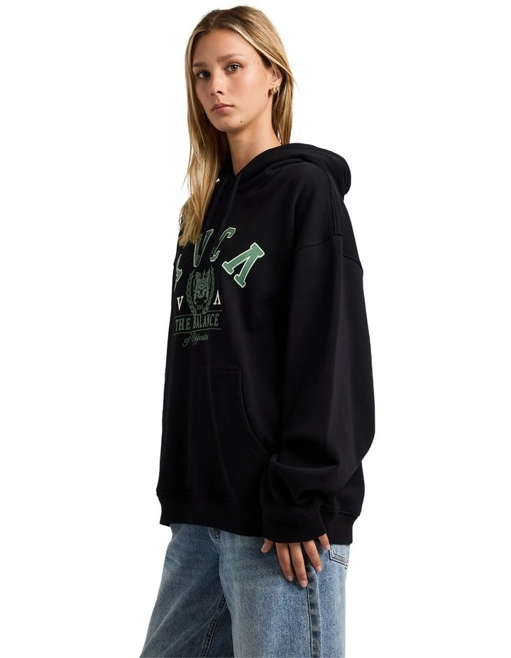 Baggie BF Pullover Hoodie in Washed Black image 3