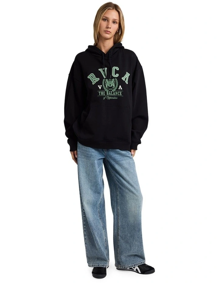 Baggie BF Pullover Hoodie in Washed Black image 5