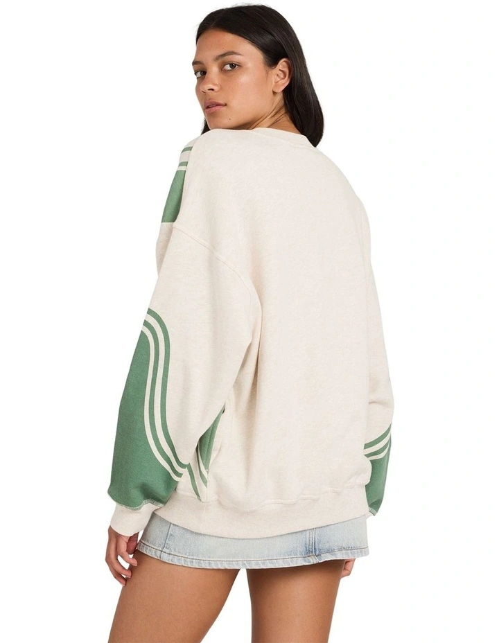 Luck Off Pullover Crew Neck Jumper in Multi image 2