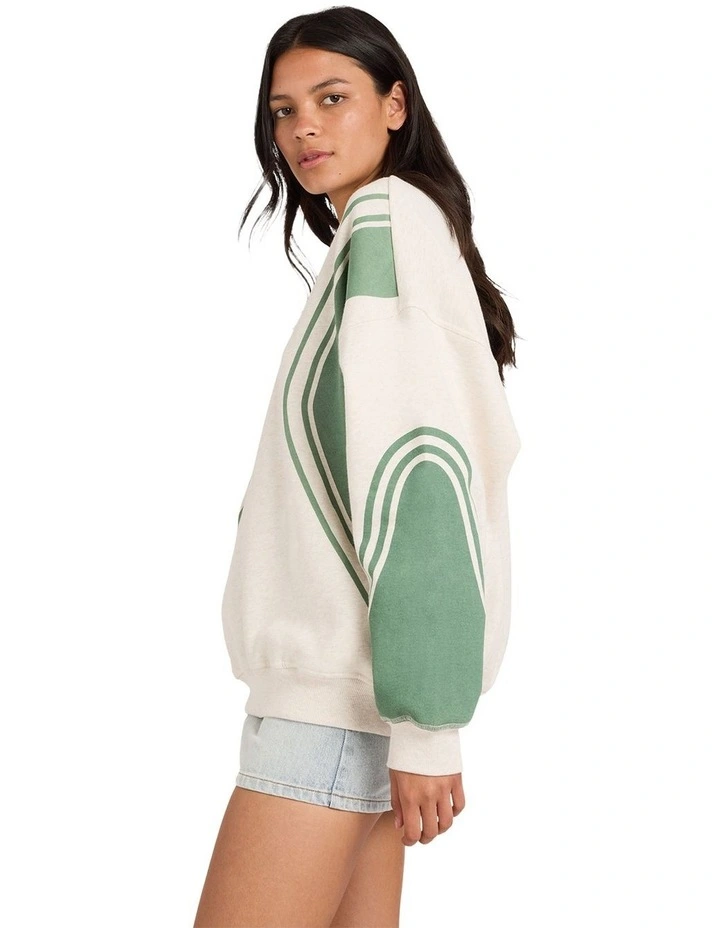 Luck Off Pullover Crew Neck Jumper in Multi image 3