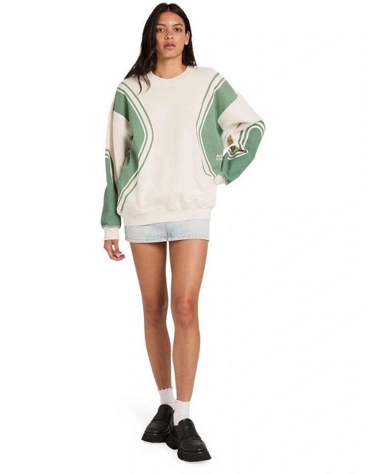 Luck Off Pullover Crew Neck Jumper in Multi image 5