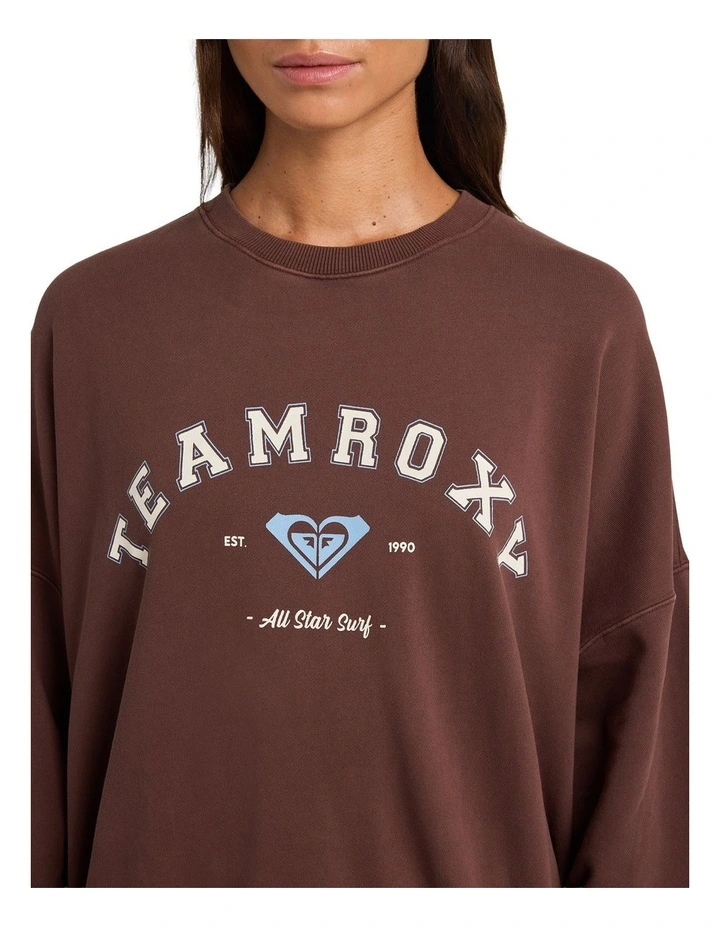 All Day Crew Neck Jumper in Brown image 4