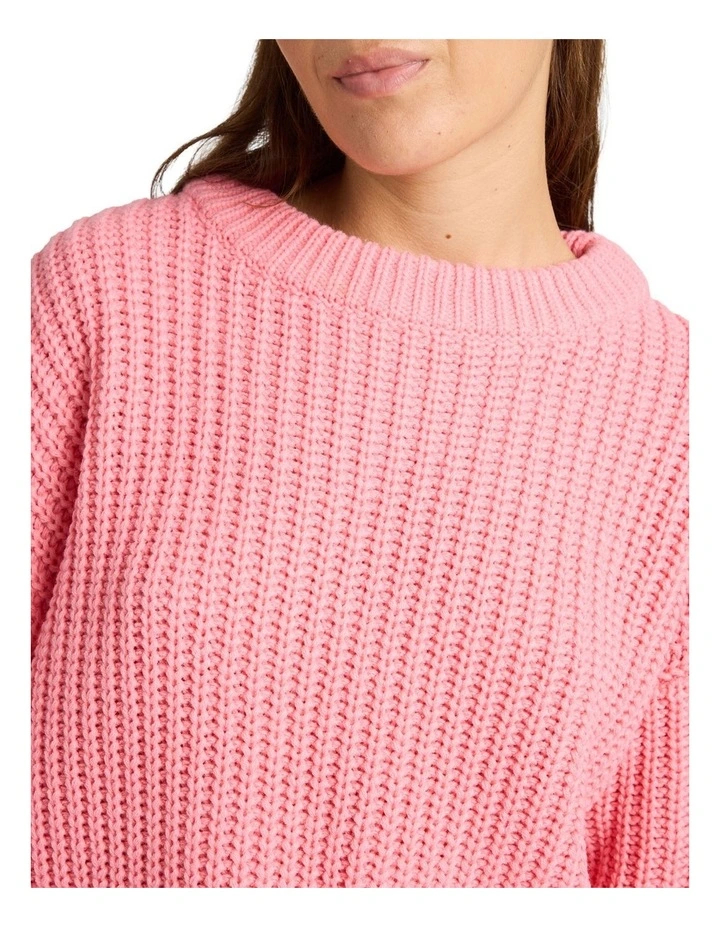 Coming Home Crew Neck Jumper in Pink image 4