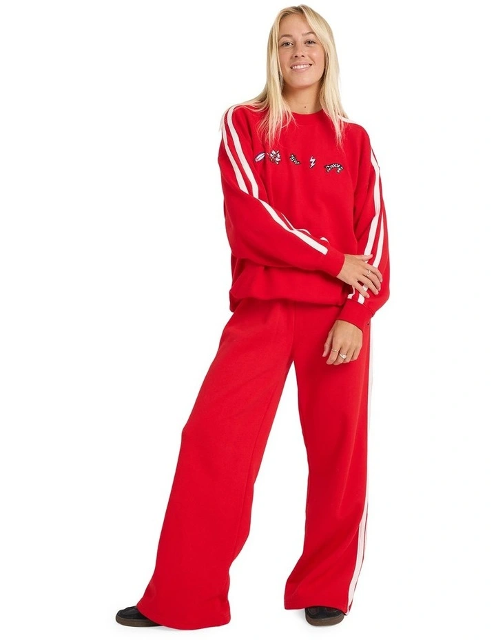 Sketch Crew Neck Jumper in Red image 5