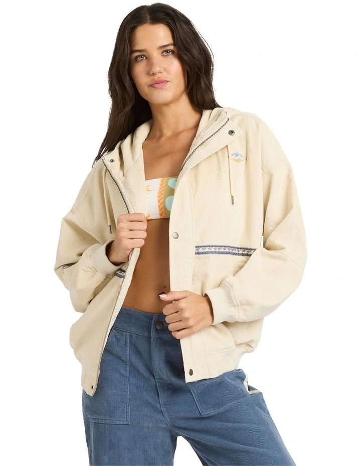 Set The Tone Jacket in White Cap image 1